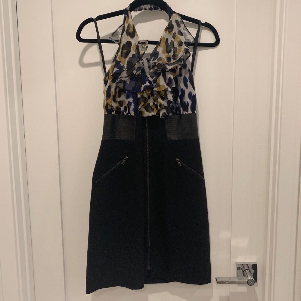 Laundry by Shelli Segal Black dress with patterned